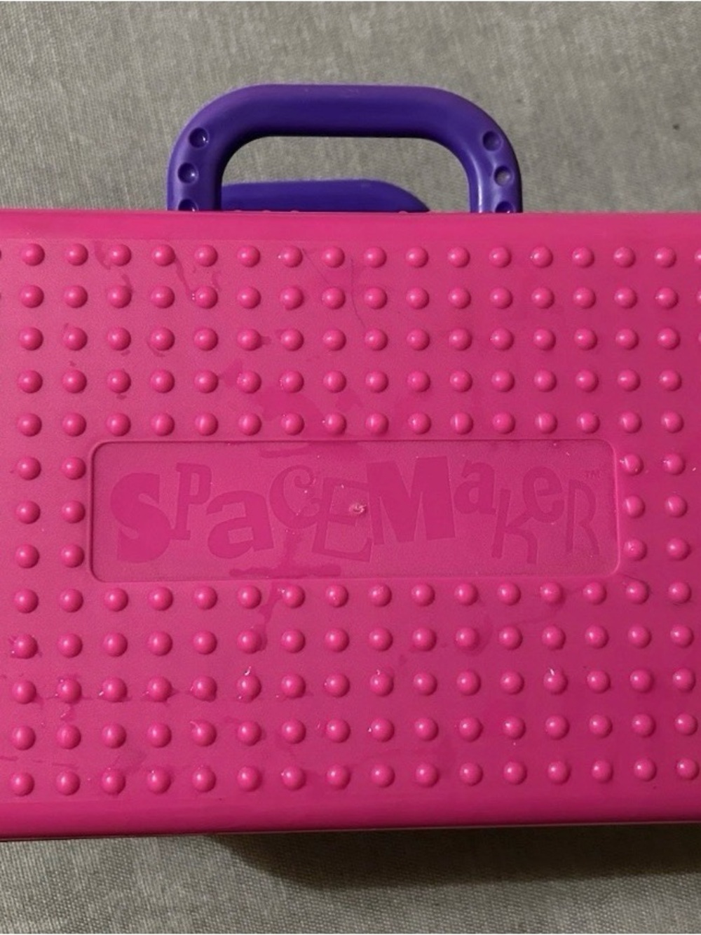 Lot of 2 Vintage Spacemaker Storage Cases – Pink & Purple – 90s Retro